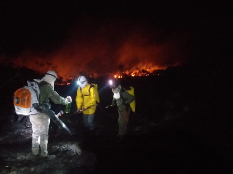 Após atuarem por cinco dias para debelar fogo, brigadistas voluntários de Ituaçu cobram celeridade em ajuda dos governantes