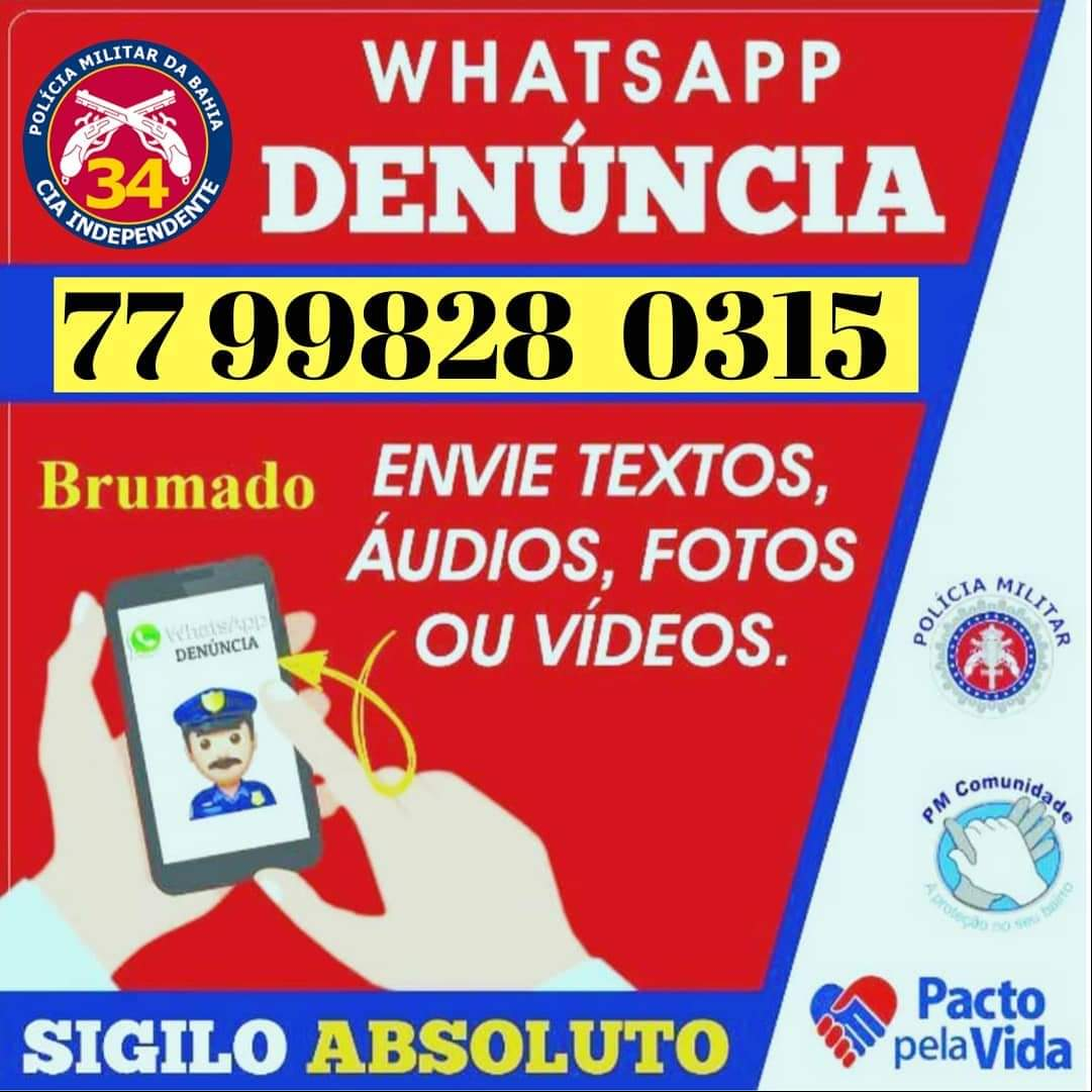 34ª CIPM apresenta á comunidade novo número para WhatsApp denúncia