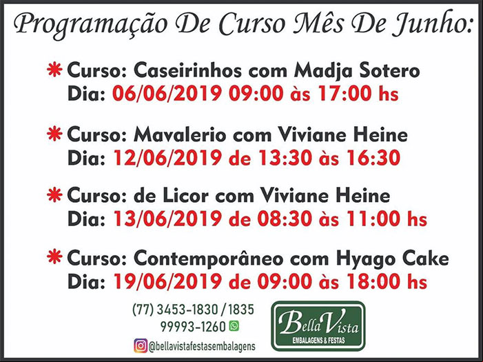 Aprenda ou aperfeiçoe seus conhecimentos com os cursos da Bella Vista, faça sua inscrição
