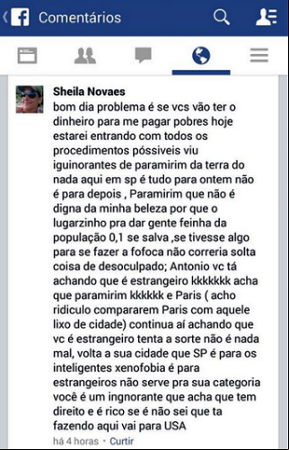 PARAMIRIENSES SOFREM PRECONCEITO NA INTERNET